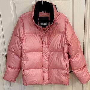 Rains Blush Pink Quilted Jacket